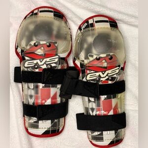 EVS MX Shin Guards - Red and Black